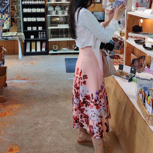 Pink floral great material dress size:4 - Picture 9 of 11